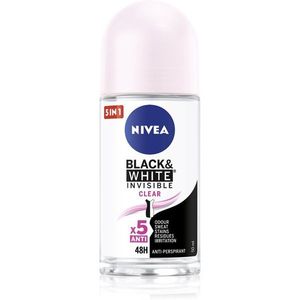 Nivea Invisible Black & White Clear golyós izzadásgátló hölgyeknek 50 ml kép