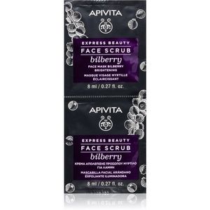 Apivita Express Beauty Bilberry intenzív tisztító peeling az élénk bőrért 2 x 8 ml kép