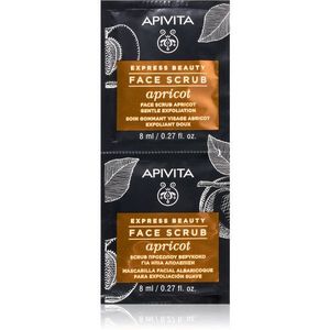 Apivita Express Beauty Apricot finoman tisztító peeling az arcra 2 x 8 ml kép