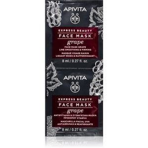 Apivita Express Beauty Grape ránctalanító és feszesítő arcpakolás 2 x 8 ml kép