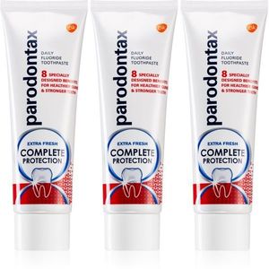 Parodontax Complete Protection Extra Fresh fluoridos fogkrém az egészséges fogakért és ínyért 3x75 ml kép