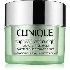 Clinique Superdefense™ Night Recovery Moisturizer hidratáló éjszakai krém a ráncok ellen kombinált és zsíros bőrre 50 ml kép