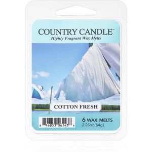 Country Candle Cotton Fresh illatos viasz aromalámpába 64 g kép