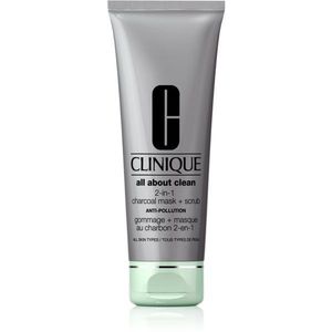 Clinique All About Clean 2-in-1 Charcoal Mask + Scrub tisztító arcmaszk 100 ml kép