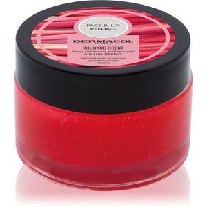 Dermacol Face & Lip Peeling Rhubarb cukros peeling az arcra és a szájra 50 ml kép