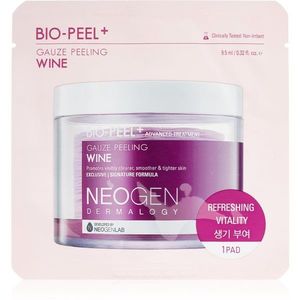 Neogen Dermalogy Bio-Peel+ Gauze Peeling Wine arctisztító peeling párnácskát a bőr kisimításáért és a pórusok minimalizásáért 1 db kép