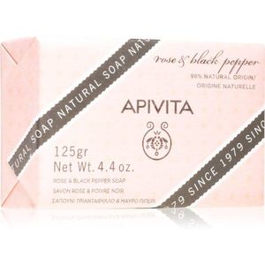 Apivita Natural Soap Rose & Black Pepper tisztító kemény szappan 125 g kép