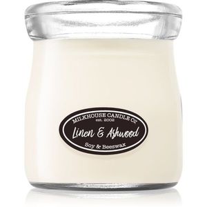Milkhouse Candle Co. Creamery Linen & Ashwood illatgyertya Cream Jar 142 g kép