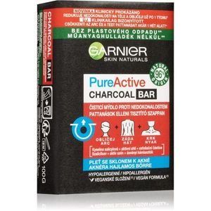 Garnier Pure Active Charcoal tisztító szappan 100 g kép