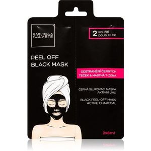 Gabriella Salvete Face Mask Black Peel Off fekete lehúzható maszk az arcra 2x8 ml kép