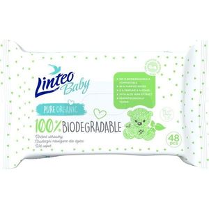 Linteo Baby 100% Biodegradable finom nedves törlőkendők gyermekeknek 48 db kép