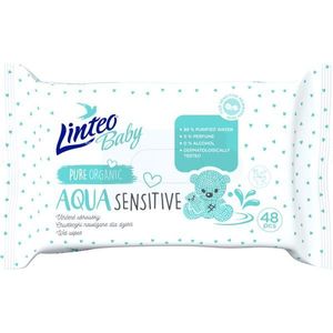 Linteo Baby Aqua Sensitive finom nedves törlőkendők gyermekeknek 48 db kép