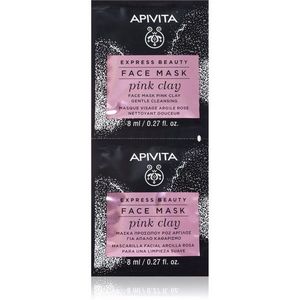 Apivita Express Beauty Pink Clay tisztító maszk az arcra 2x8 ml kép