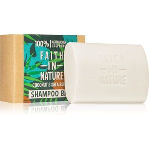 Faith In Nature Coconut & Shea Butter organikus szilárd sampon hidratálást és fényt biztosít 85 g kép