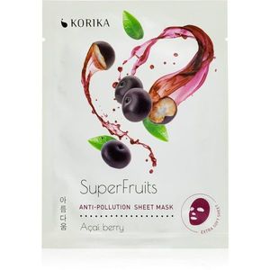 KORIKA SuperFruits Acai Berry - Anti-pollution Sheet Mask arcmaszk méregtelenítő hatással Acai berry 25 g kép