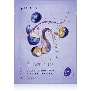 KORIKA SuperFruits Blueberry - Detoxifying Sheet Mask Méregtelenítő arcmaszk Blueberry 25 g kép