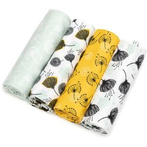 T-Tomi Cloth Diapers Dandelions mosható pelenkák 76x76 cm 4 db kép