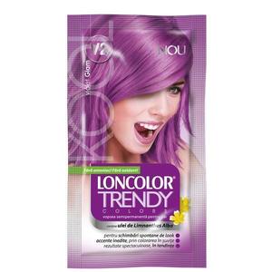 Féltartós Hajfesték Loncolor Trendy Colors, árnyalata V2 glam lila, 2x 25 ml kép