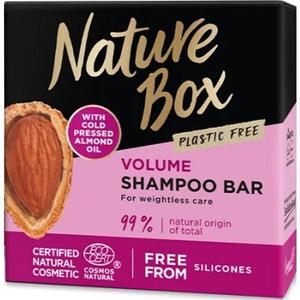 Szilárd Sampon a Volumenre Hidegen Sajtolt Mandulaolajjal - Nature Box Volume Shampoo Bar with Cold Pressed Almond Oil Plastic Free, 85 g kép