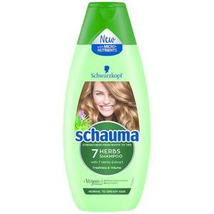 Sampon 7 Növénnyel Normál Zsirosodó Hajra - Schwarzkopf Schauma 7 Herbs Shampoo for Normal to Grasy Hair, 400 ml kép