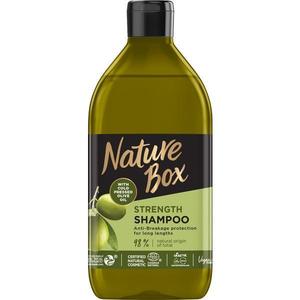 Erősítő Sampon Hidegen Préselt Olívaolajjal - Nature Box Strenght Shampoo with Cold Pressed Olive Oil, 385 ml kép