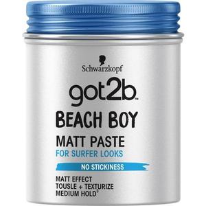 Textúrázó Hajpaszta Matt Hatással - Schwarzkopf Got2b Beach Boy Matt Paste For Surfer Looks No Stickiness, 100 ml kép