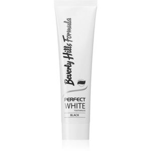 Beverly Hills Formula Perfect White Black fogfehérítő fogkrém faszénnel a friss leheletért íz Fresh Mint 100 ml kép