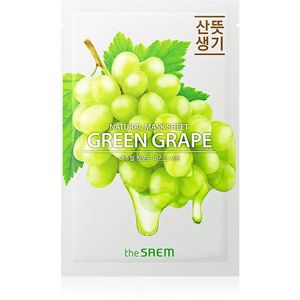 The Saem Natural Mask Sheet Green Grape szövet arcmaszk az arcbőr élénkítésére és vitalitásáért 21 ml kép