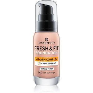 Essence Fresh & Fit folyékony make-up árnyalat 40 Fresh Sun Beige 30 ml kép