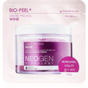 Neogen Dermalogy Bio-Peel+ Gauze Peeling Wine arctisztító peeling párnácskát a bőr kisimításáért és a pórusok minimalizásáért 8 db kép