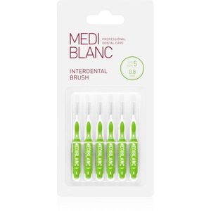 MEDIBLANC Interdental Pick-brush fogközi fogkefe 0, 8 mm Green 6 db kép