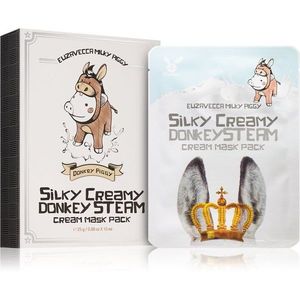 Elizavecca Milky Piggy Silky Creamy Donkey Steam Mask fátyolmaszk szett a táplálásért és hidratálásért 10x25 ml kép