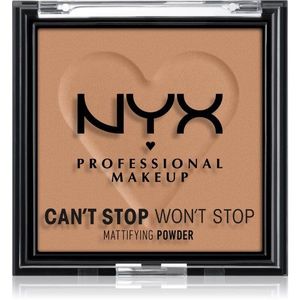 NYX Professional Makeup Can't Stop Won't Stop Mattifying Powder mattító púder árnyalat 07 Caramel 6 g kép