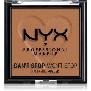 NYX Professional Makeup Can't Stop Won't Stop Mattifying Powder mattító púder árnyalat 08 Mocha 6 g kép