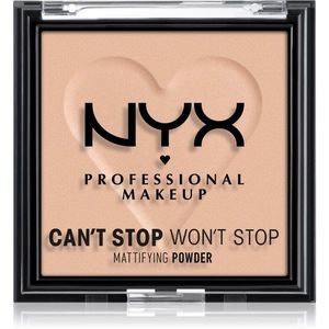 NYX Professional Makeup Can't Stop Won't Stop Mattifying Powder mattító púder árnyalat 04 Meduim 6 g kép