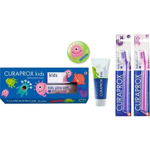 CURAPROX Kids Limitált kiadás, 2× Kids fogkefe + Menta fogkrém 60 ml kép