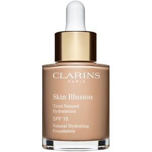 Clarins Skin Illusion Natural Hydrating Foundation világosító hidratáló make-up SPF 15 árnyalat 109C Wheat 30 ml kép