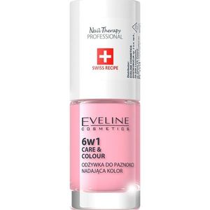 Eveline Cosmetics Nail Therapy Care & Colour körömkondicionáló 6 in 1 árnyalat Rose 5 ml kép