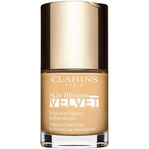 Clarins Skin Illusion Velvet mattító folyékony alapozó tápláló hatással árnyalat 101W 30 ml kép