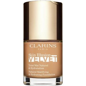 Clarins Skin Illusion Velvet mattító folyékony alapozó tápláló hatással árnyalat 111N 30 ml kép
