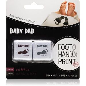 Baby Dab Foot & Hand Print Purple & Grey baba-ujjlenyomatfesték 2 db kép