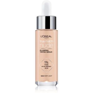 L’Oréal Paris True Match Nude Plumping Tinted Serum szérum egységesíti a bőrszín tónusait árnyalat 0.5-2 Very Light 30 ml kép
