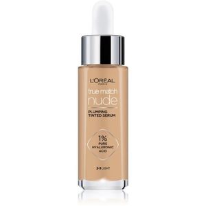 L’Oréal Paris True Match Nude Plumping Tinted Serum szérum egységesíti a bőrszín tónusait árnyalat 2-3 Light 30 ml kép