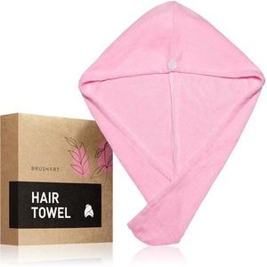 BrushArt Home Salon Hair towel törölköző hajra Pink kép