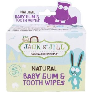 Jack N’ Jill Natural nedves törlőkendők a fogak és a fogíny védelmére 25 db kép