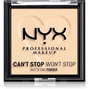 NYX Professional Makeup Can't Stop Won't Stop Mattifying Powder mattító púder árnyalat 01 Fair 6 g kép