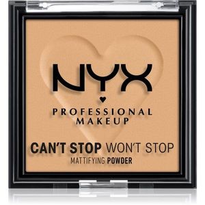 NYX Professional Makeup Can't Stop Won't Stop Mattifying Powder mattító púder árnyalat 05 Golden 6 g kép