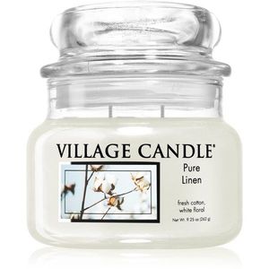 Village Candle Pure Linen illatgyertya (Glass Lid) 262 g kép