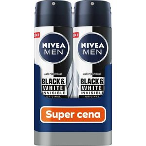 NIVEA Men Black & White Invisible Original Izzadásgátló spray 2 × 150 ml kép