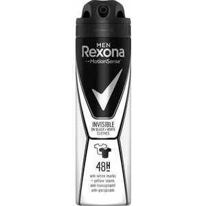 Rexona Men Invisible Black + White Izzadásgátló spray férfiaknak 150 ml kép